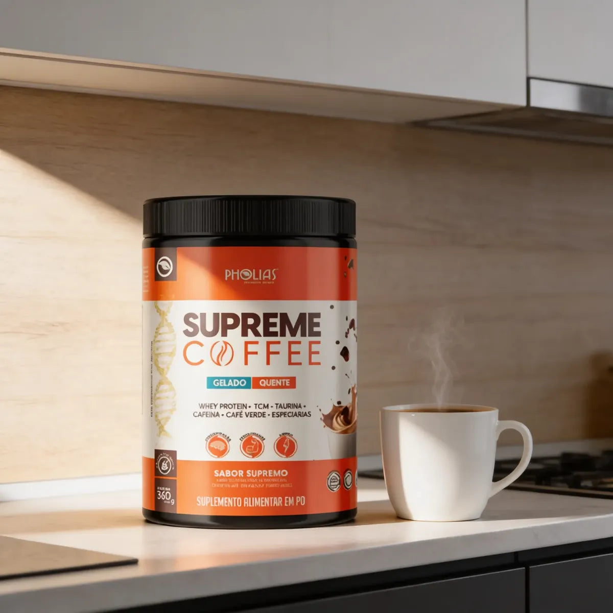 Supreme Coffee Termogênico Pholias 360g Whey Protein