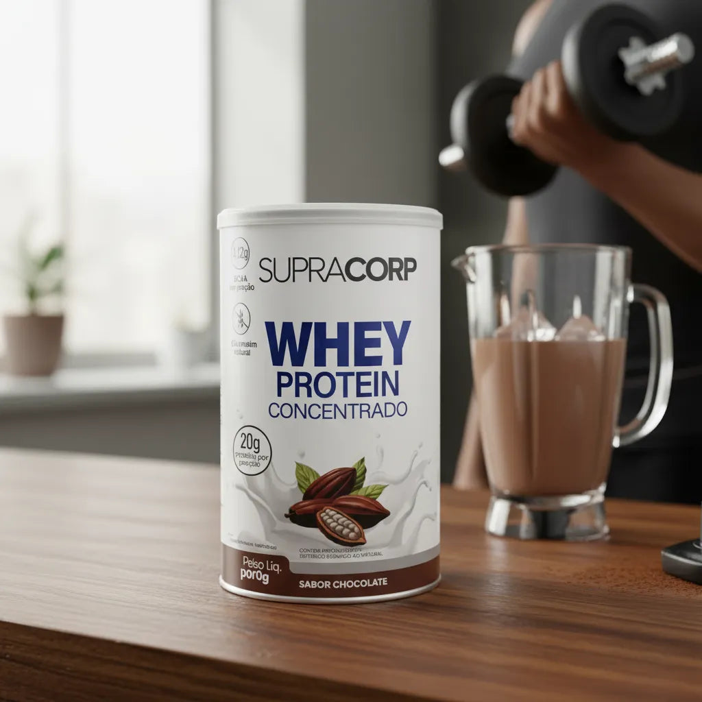 Whey Protein Concentrado Supracorp 450g Sabor Chocolate